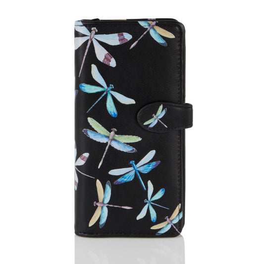 Dragonflies - Black Large Wallet