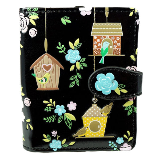 Birdie Retreat – Black Small Wallet