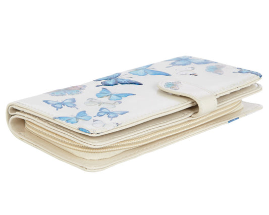 Butterflies - Beige Large Wallet