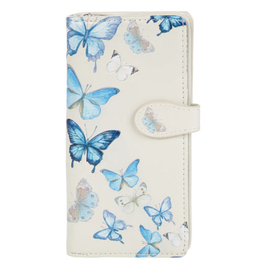 Butterflies - Beige Large Wallet