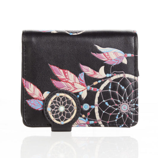 Dream Catcher - Black Small Wallet