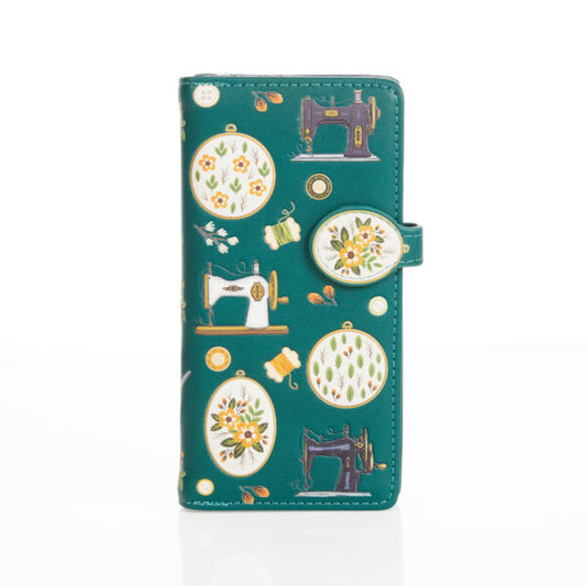 Embroidery - Teal Large Wallet