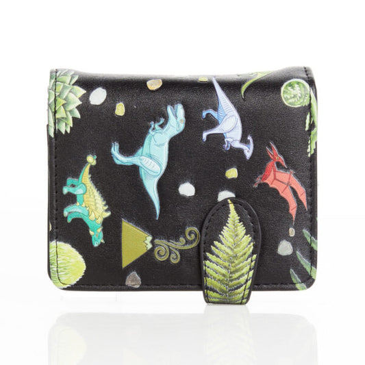 Dinosaur - Black Small Wallet