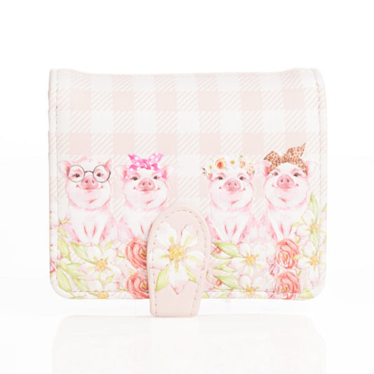 Piggies In The Market - Pink Small Wallet