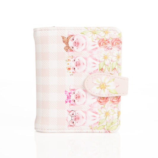 Piggies In The Market - Pink Small Wallet