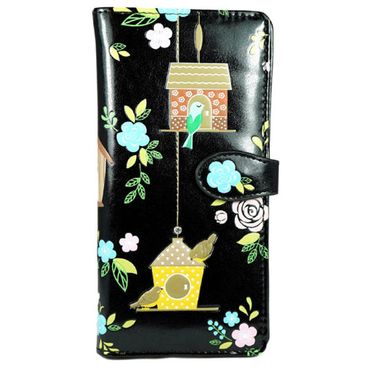 Birdie Retreat – Black Large Wallet