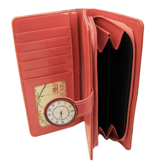 Clocks – Salmon Large Wallet