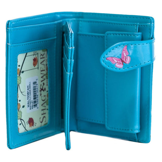 Butterfly Oasis – Teal Small Wallet