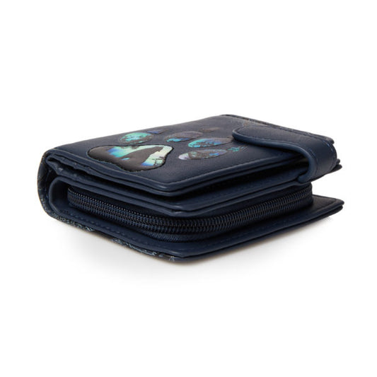 Shagwear Women Small Wallet Dark Blue - Wolf Paw Design