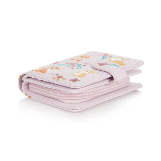 Corgi Pattern - Pink Small Wallet