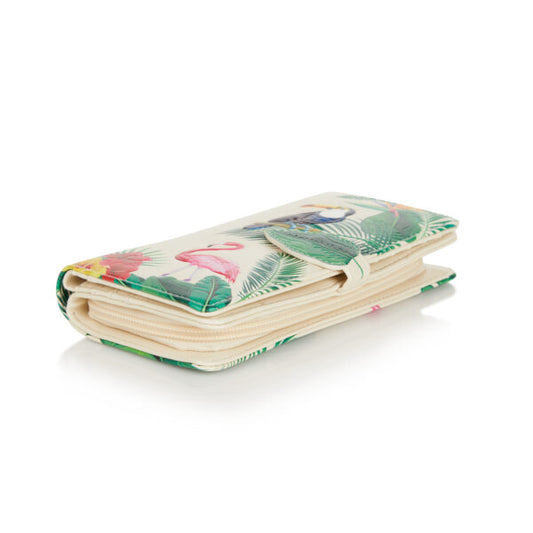 Tropical paradise - Beige Large Wallet