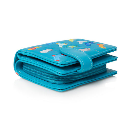 Shagwear Women Small Wallet Teal - Socks On The Line design