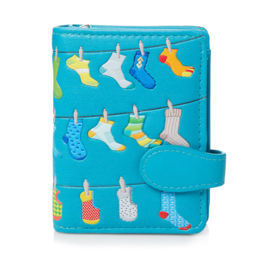 Shagwear Women Small Wallet Teal - Socks On The Line design