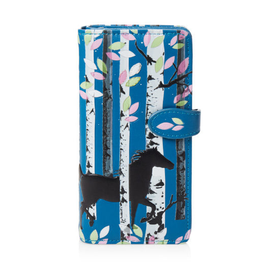Forest Horse - Blue Large Wallet