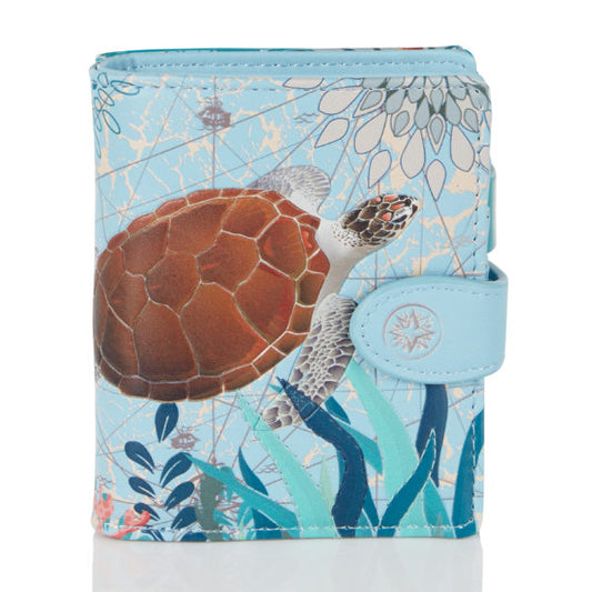 Sea Turtle - Blue Small Wallet