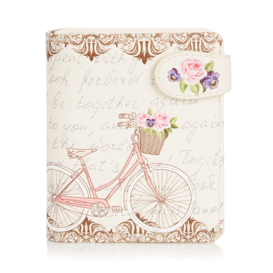 Paris Bike - Beige Small Wallet