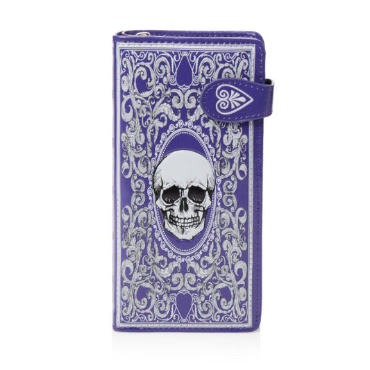 Skull Card - Purple Large Wallet