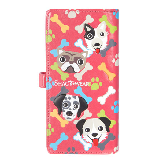 Puppy Pattern - Red Large Wallet