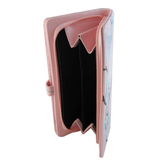 Blue Birds – Pink Large Wallet