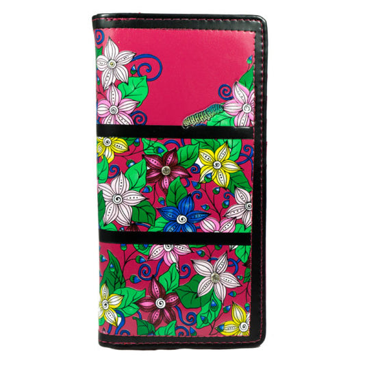 Caterpillar Garden – Fuschia Large Wallet