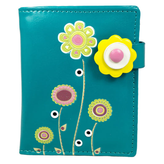 Colorful Garden – Teal Small Wallet