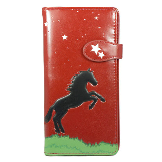 Midnight Pony – Red Large Wallet