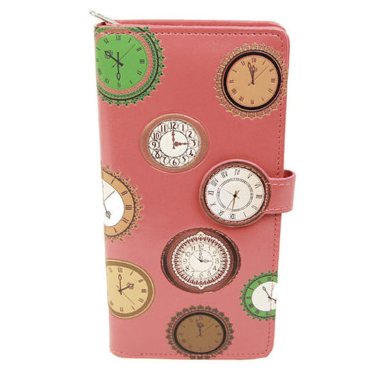 Clocks – Salmon Large Wallet