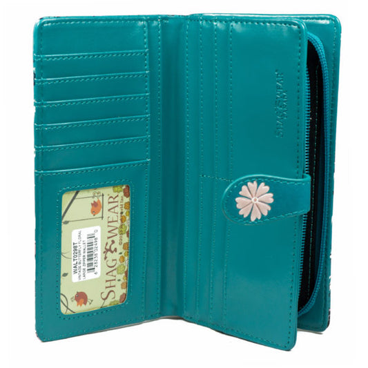 Butterfly – Teal Large Wallet