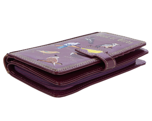Book of birds - Purple Large Wallet