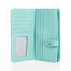 Cats In The Garden - Teal Large Wallet