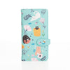 Cats In The Garden - Teal Large Wallet