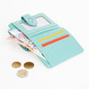 Cats In The Garden - Teal Small Wallet