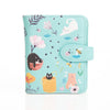 Cats In The Garden - Teal Small Wallet