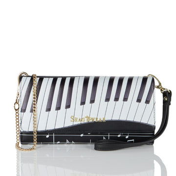 Piano Symphony - Black Clutch Bag