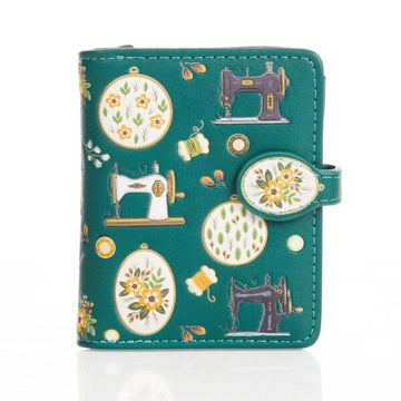 Embroidery - Green Small Wallet