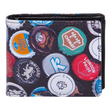 Bottle Caps - Black Wallet