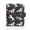 Shagwear Women Small Wallet Black - Unicorn Pattern