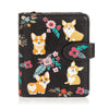 Corgi Pattern - Black Small Wallet