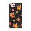 Maple Leaf Pattern - Black Large Wallet