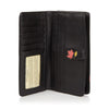 Maple Leaf Pattern - Black Large Wallet