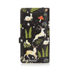 Rabbits & deer - black Large Wallet