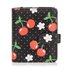 Cherry Pattern - Black Small Wallet