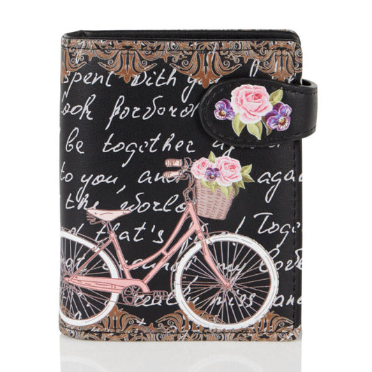 Paris Bicycle - black Small Wallet