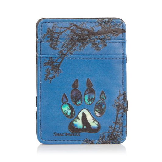 Shagwear Mens Trick Wallet Wolf Paw - Dark Blue