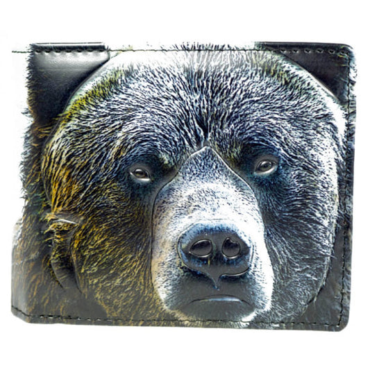 Portrait Of A Bear – Black Wallet