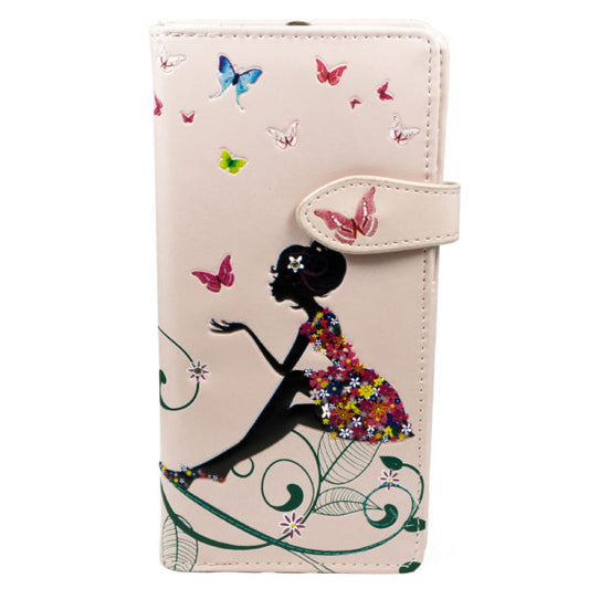 Butterfly Oasis – Pink Large Wallet